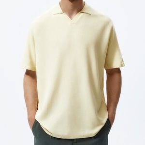 Zara - Knit V-Neck Polo